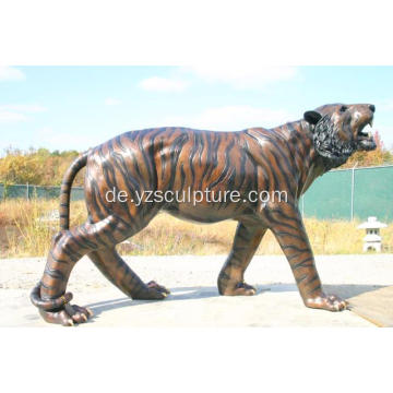 Leben Größe Messing Tiger Tierstatue